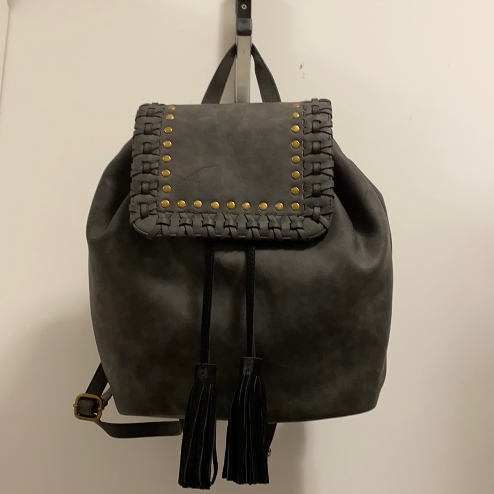 Black suede “Elle Jae Gypset” backpack